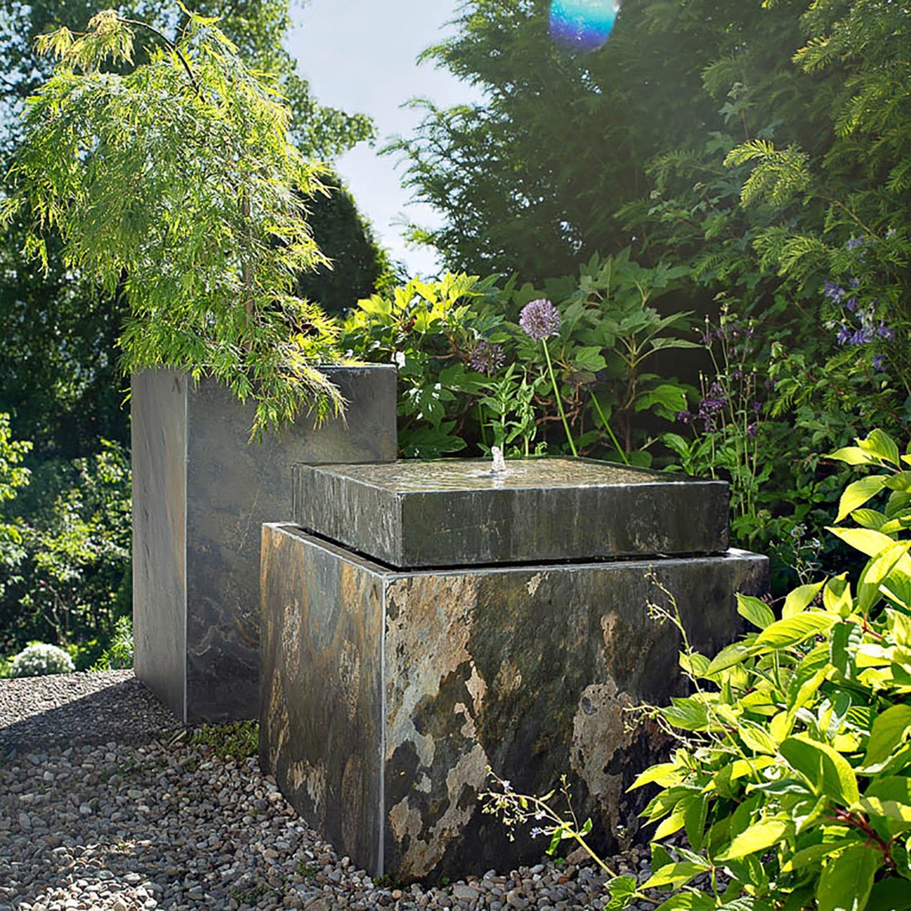 Vaso da fiori in pietra antracite da giardino PYLO 60 di CLIMAQUA