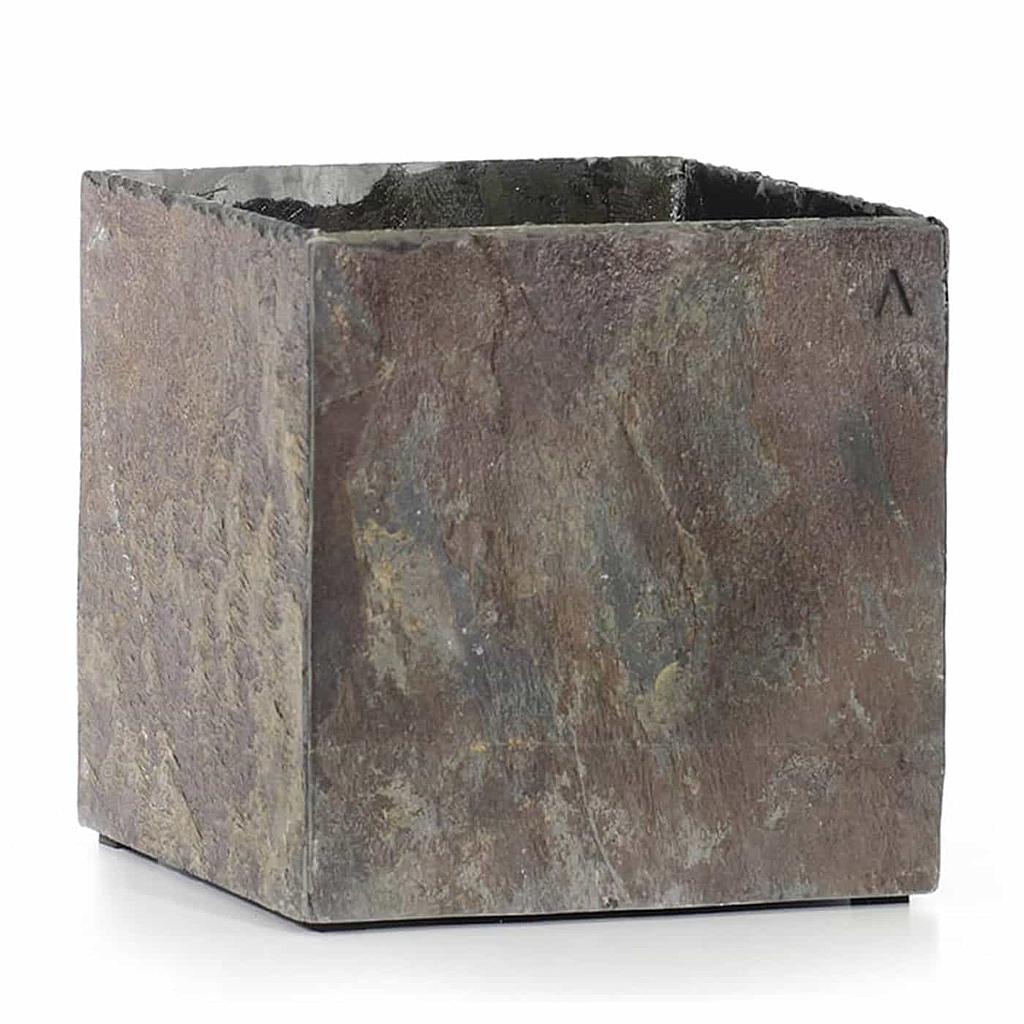 Cachepot 30 cm CUBI 31 Rusty di CLIMAQUA