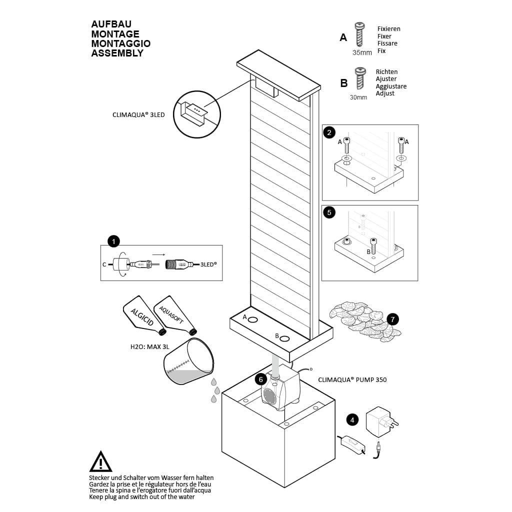 Parete d'acqua interna DUBAI S CLIMAQUA Struttura