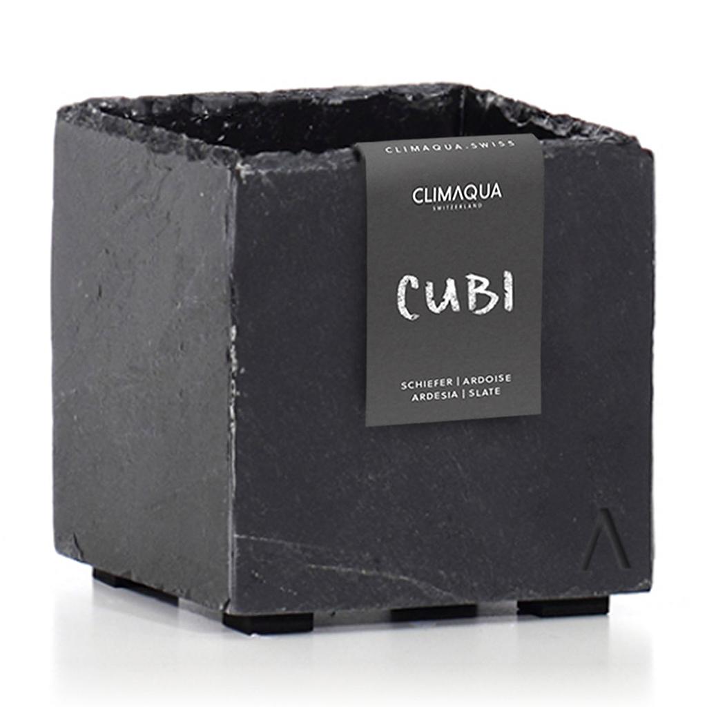 Cachepot piccolo antracite CUBI 13 di CLIMAQUA