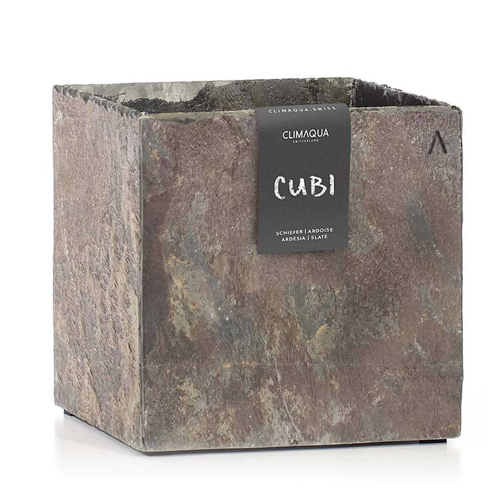 Cachepot alto 30 cm CUBI 31 Rusty di CLIMAQUA